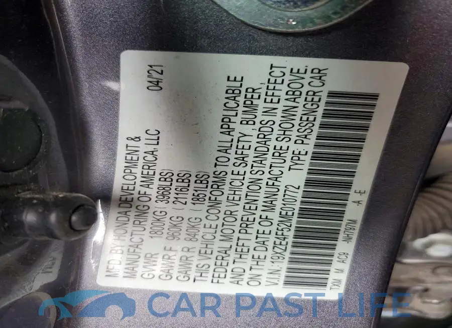 19XZE4F52ME010772# 12