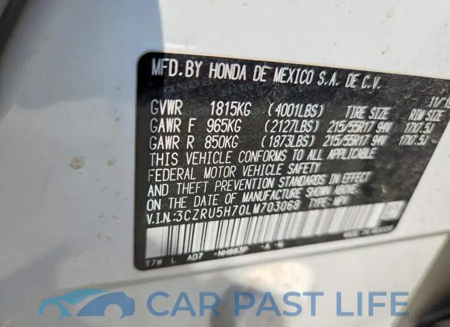 3CZRU5H70LM703068# 13