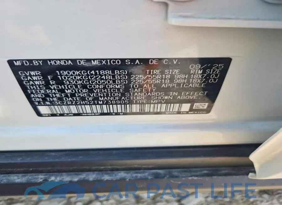 3CZRZ2H52TM738905# 13