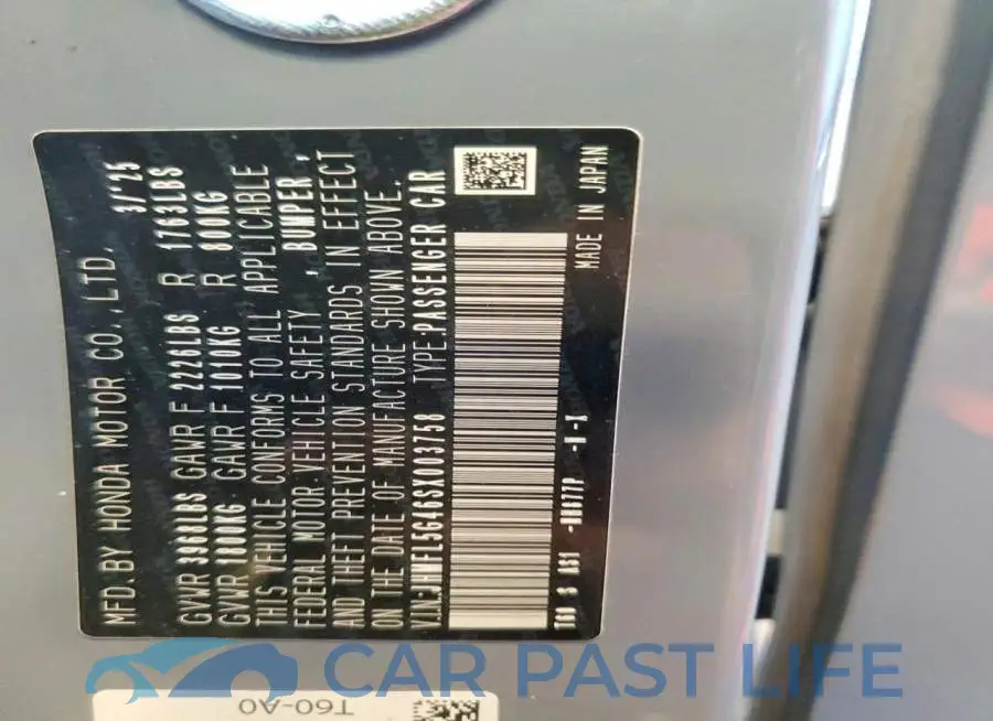 JHMFL5G46SX003758# 13