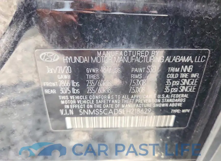 5NMS5CAD5LH218629# 12