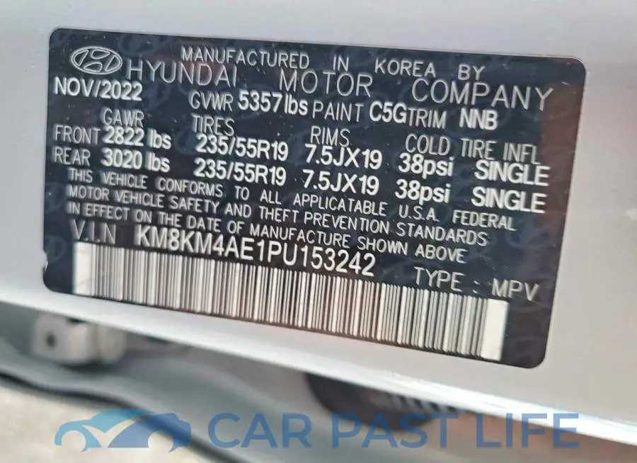 KM8KM4AE1PU153242# 13