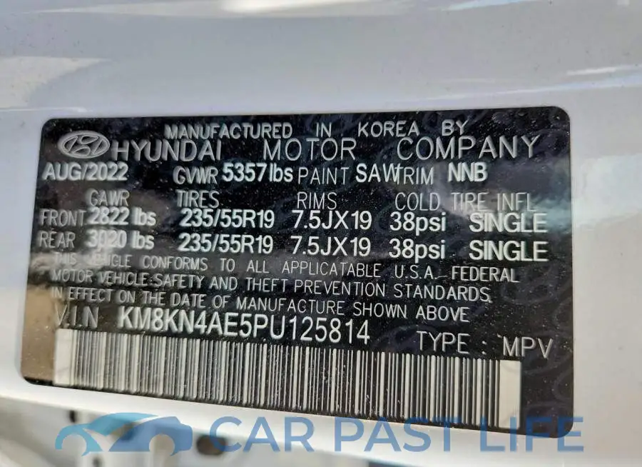 KM8KN4AE5PU125814# 14