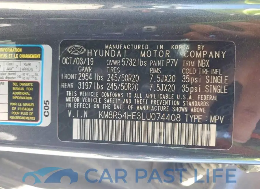KM8R54HE3LU074408# 13