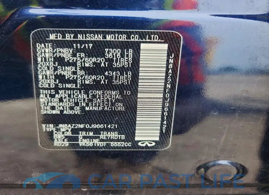 JN8AZ2NF0J9661421# 14