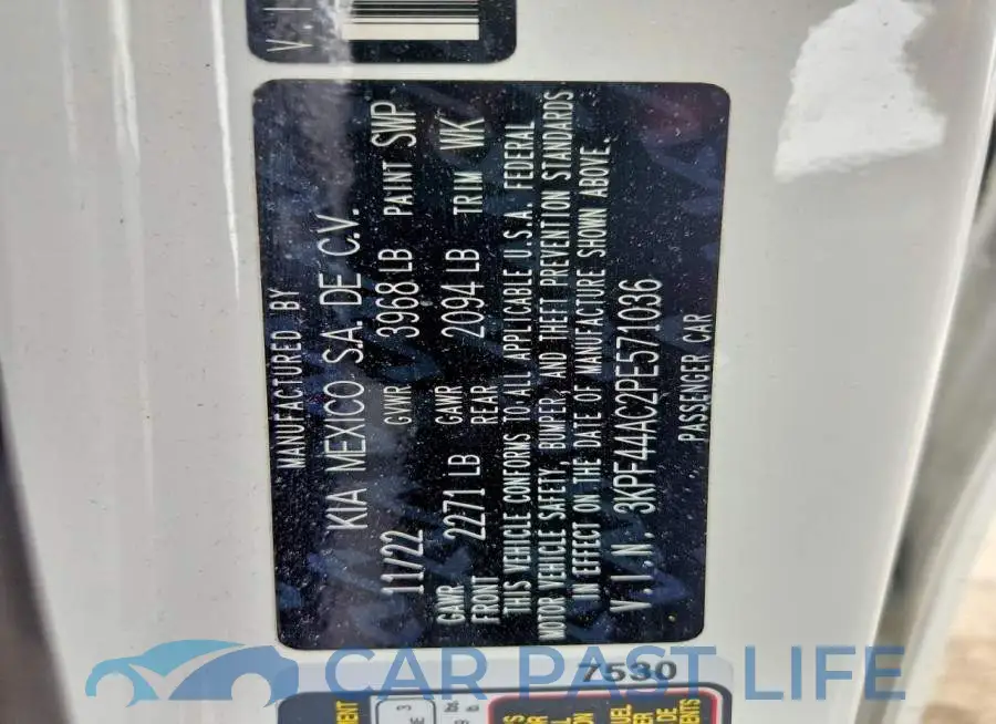 3KPF44AC2PE571036# 13