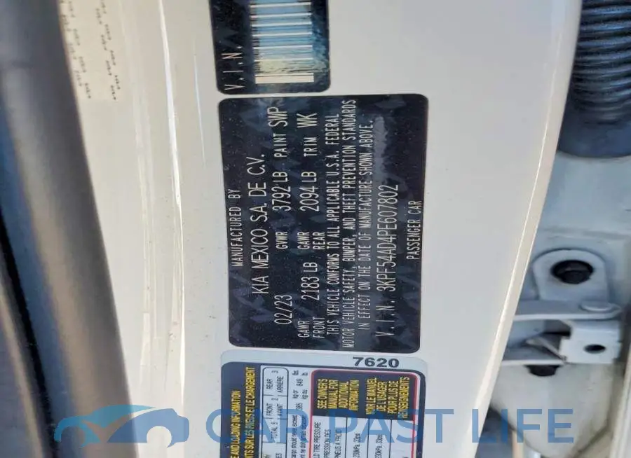 3KPF54AD4PE607802# 12