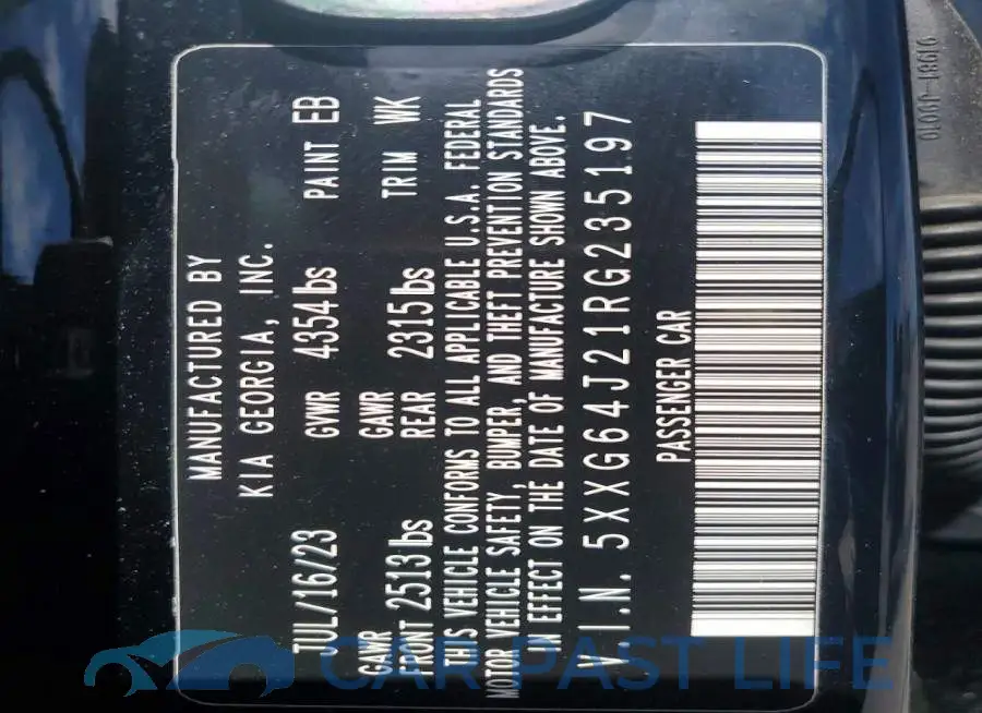 5XXG64J21RG235197# 13