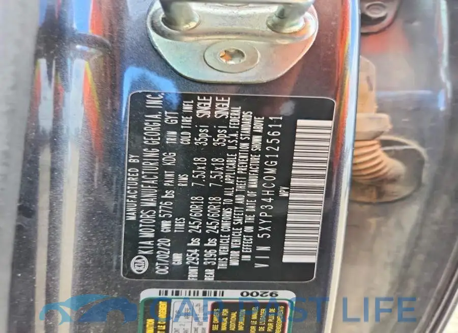 5XYP34HC0MG125611# 13
