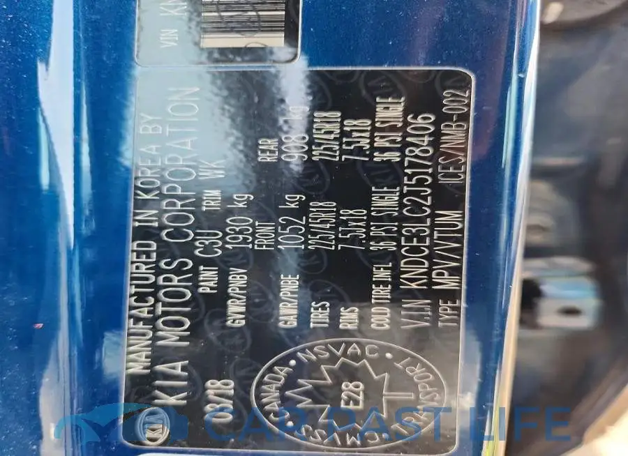 KNDCE3LC2J5178406# 13
