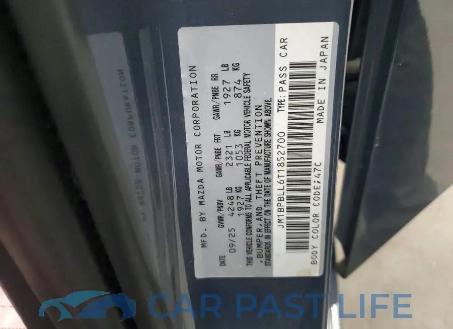 JM1BPBLL6T1852700# 13