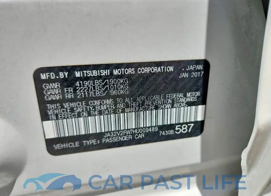 JA32V2FW7HU009489# 12