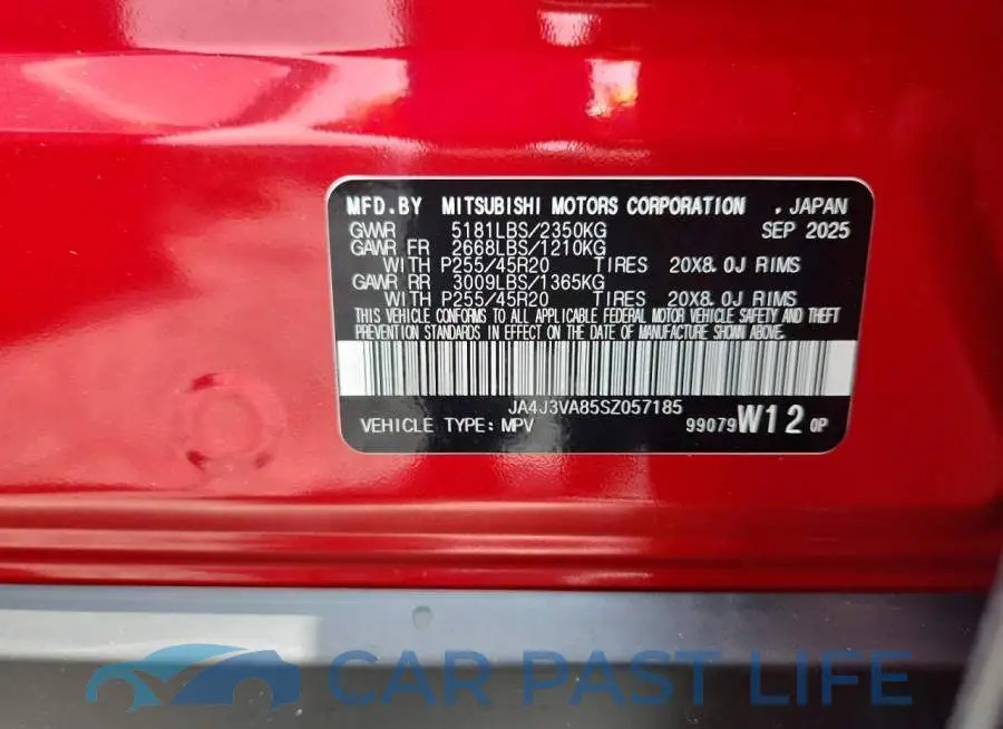 JA4J3VA85SZ057185# 13