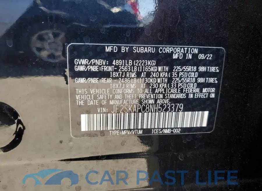 JF2SKAPC8NH523379# 13