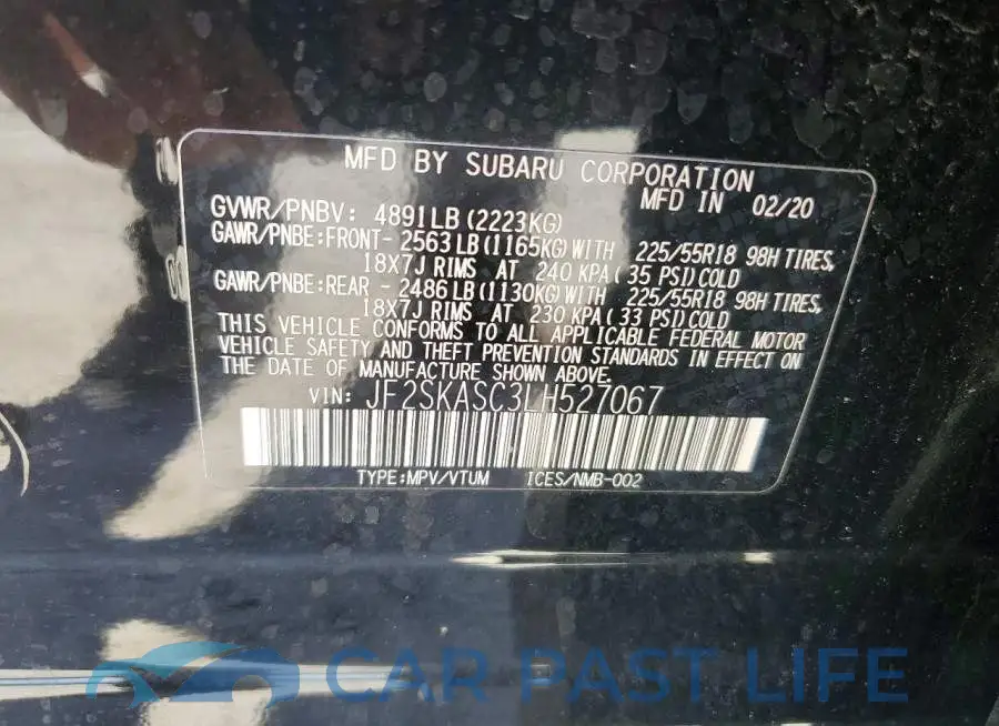 JF2SKASC3LH527067# 13