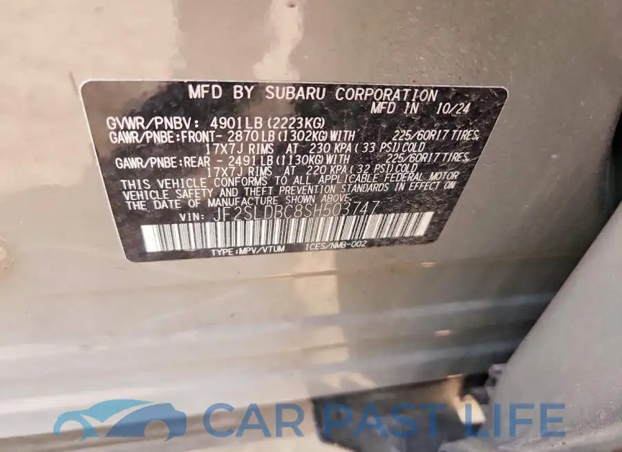 JF2SLDBC8SH503747# 13