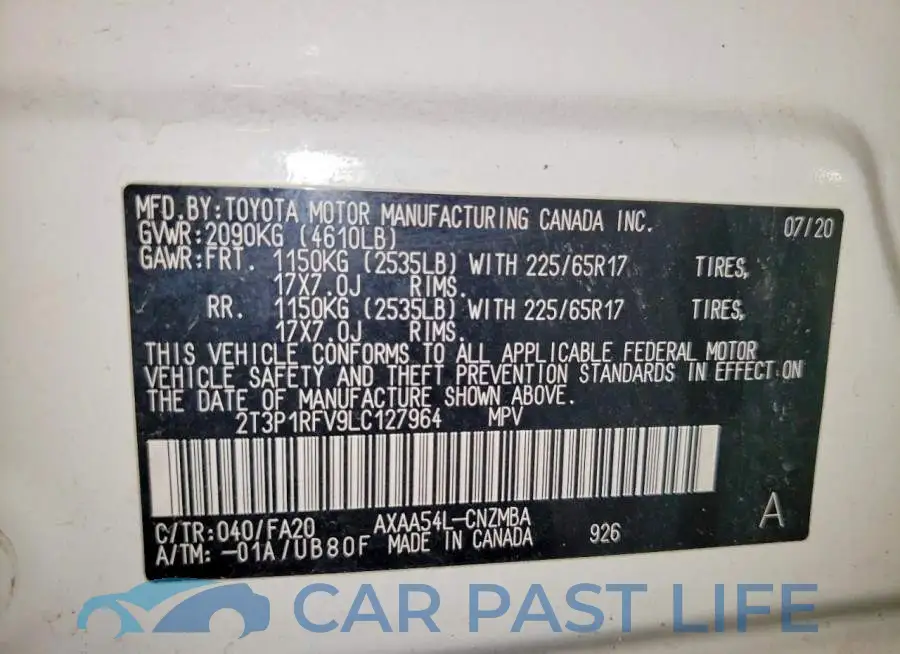 2T3P1RFV9LC127964# 13