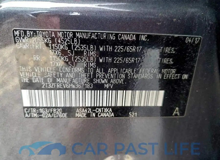 2T3ZFREV6HW367183# 14