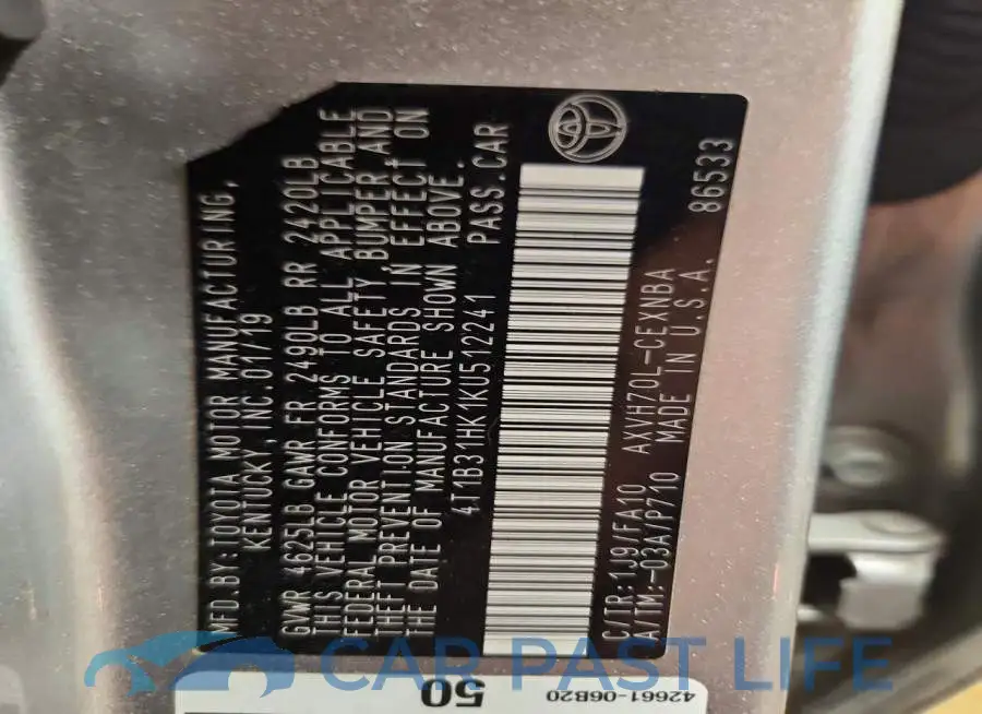 4T1B31HK1KU512241# 13