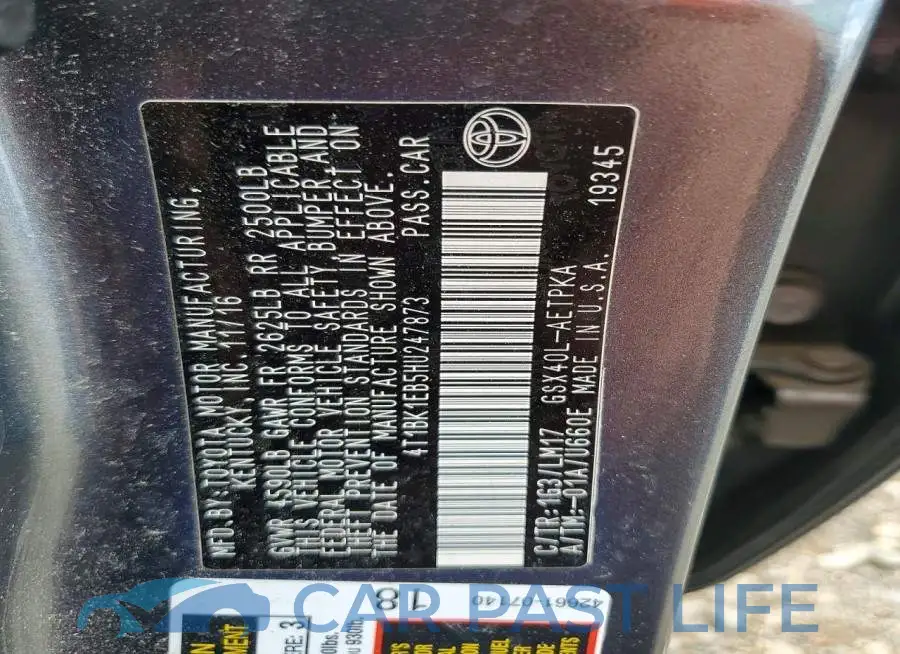 4T1BK1EB5HU247873# 12