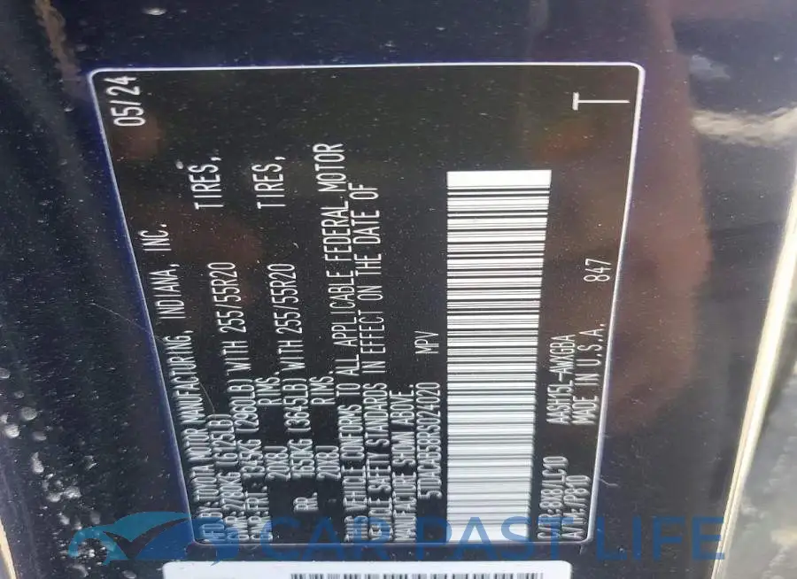 5TDACAB58RS024020# 13