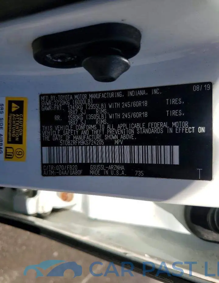 5TDBZRFH9KS724205# 14