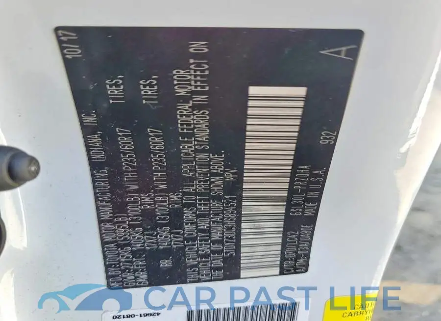 5TDYZ3DC3HS894521# 13