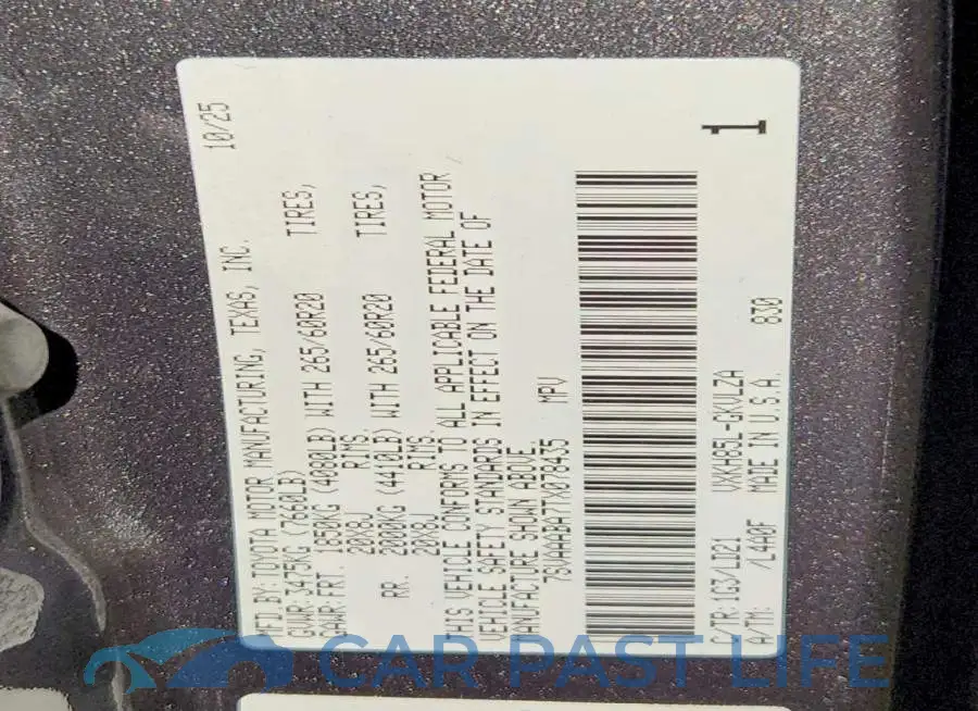 7SVAAABA7TX078435# 13