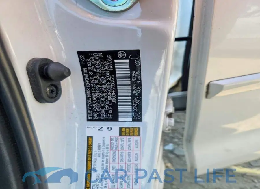 JTDBCMFE5P3003382# 12
