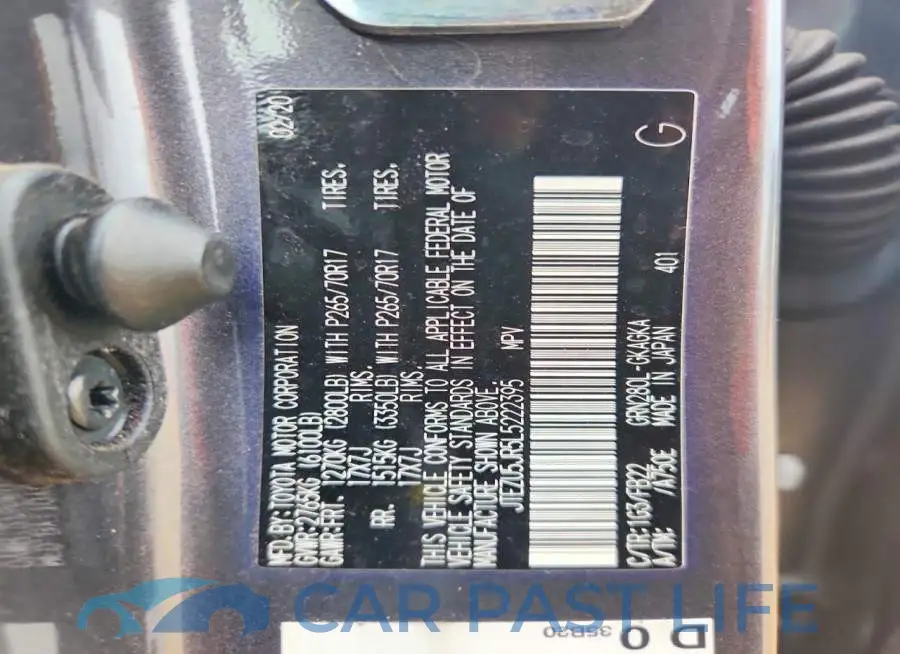JTEZU5JR5L5222395# 13