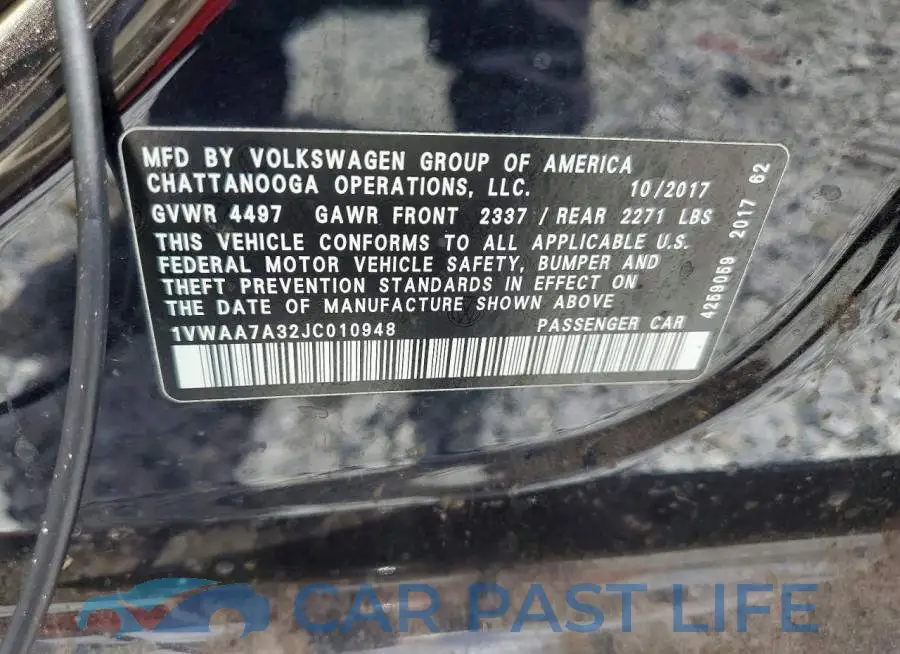 1VWAA7A32JC010948# 12