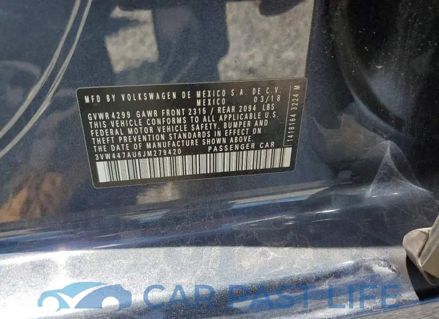 3VW447AU6JM279420# 13