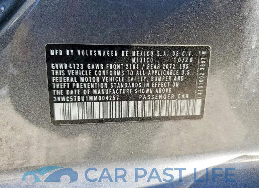 3VWC57BU1MM004257# 13