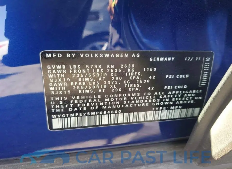 WVGTMPE25MP064600# 13