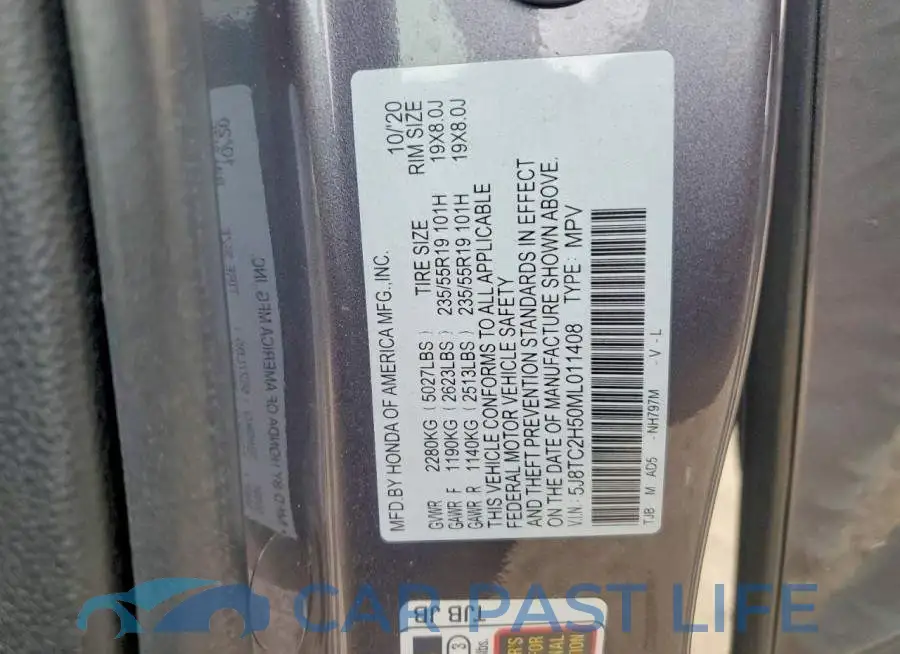 5J8TC2H50ML011408# 12