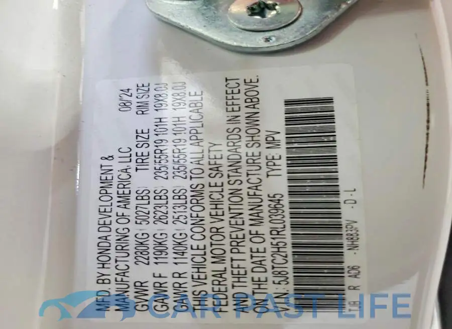 5J8TC2H51RL039645# 13