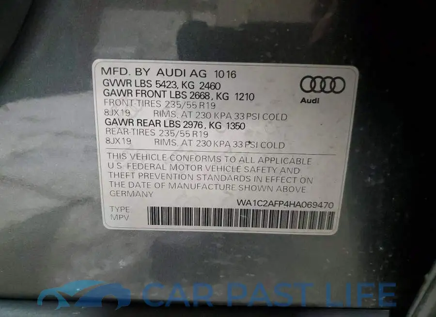 WA1C2AFP4HA069470# 13
