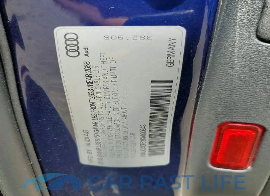 WAUC4CF53KA000848# 12