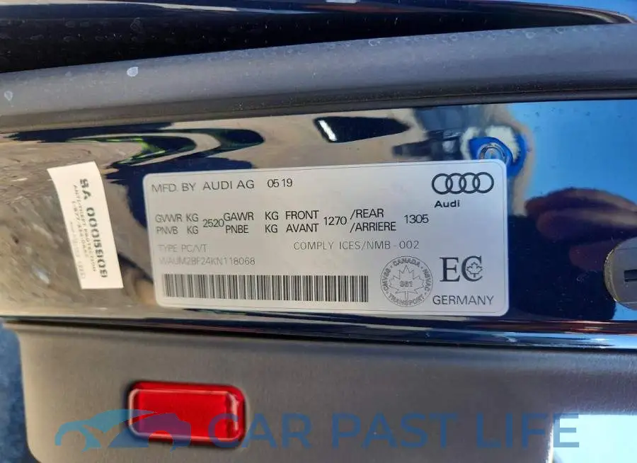 WAUM2BF24KN118068# 12