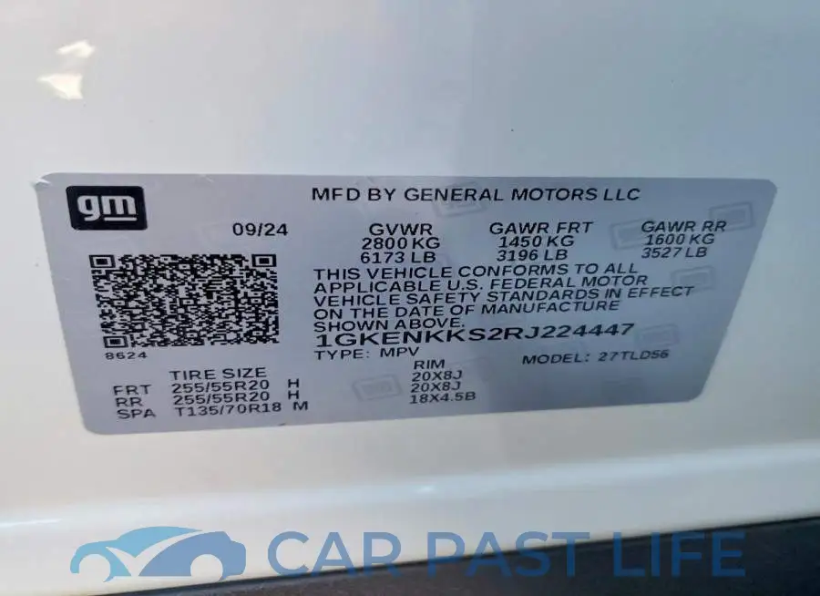 1GKENKKS2RJ224447# 13