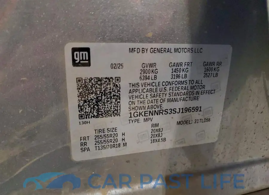 1GKENNRS3SJ196591# 13
