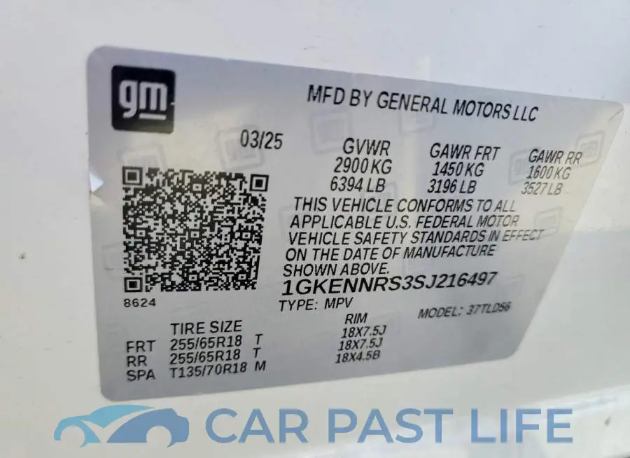 1GKENNRS3SJ216497# 13