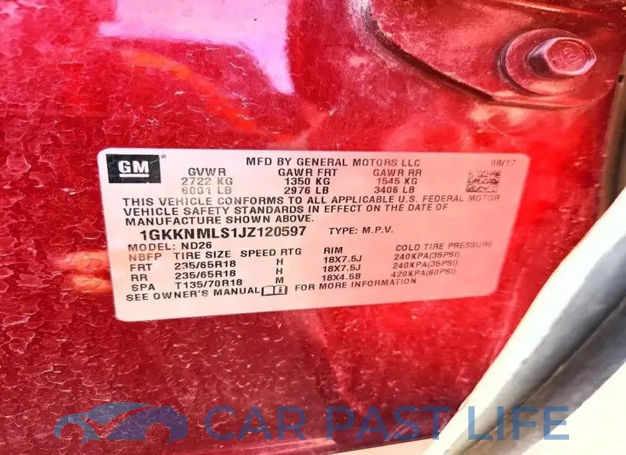 1GKKNMLS1JZ120597# 13