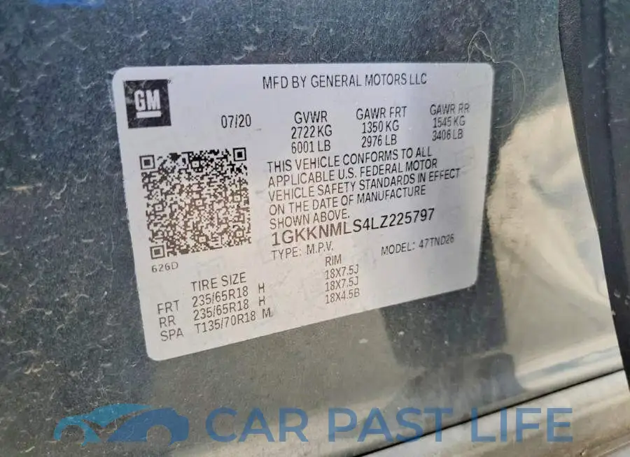 1GKKNMLS4LZ225797# 13