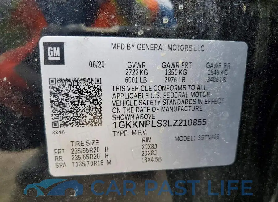 1GKKNPLS3LZ210855# 13