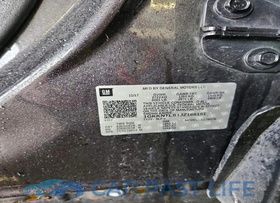 1GKKNTLS1JZ166151# 13