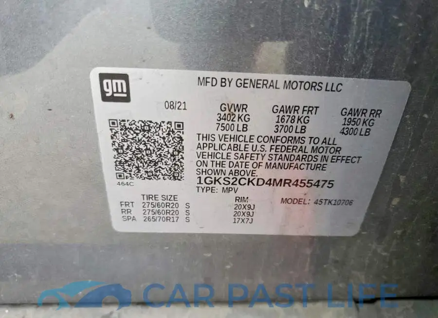 1GKS2CKD4MR455475# 13