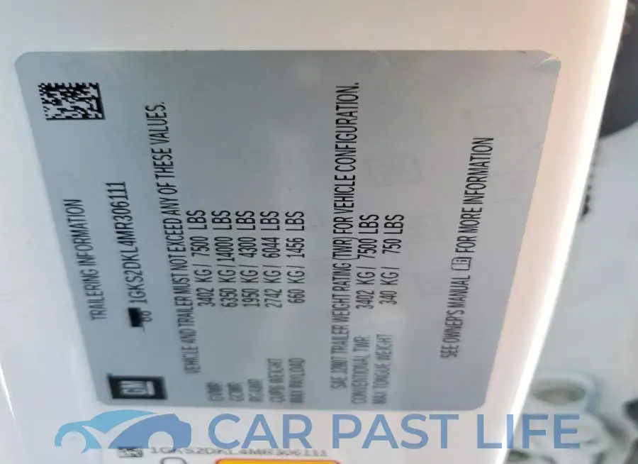 1GKS2DKL4MR306111# 13