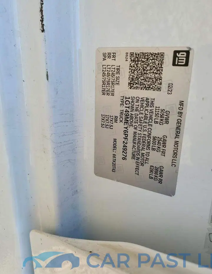 1GT49MEY6PF249276# 12