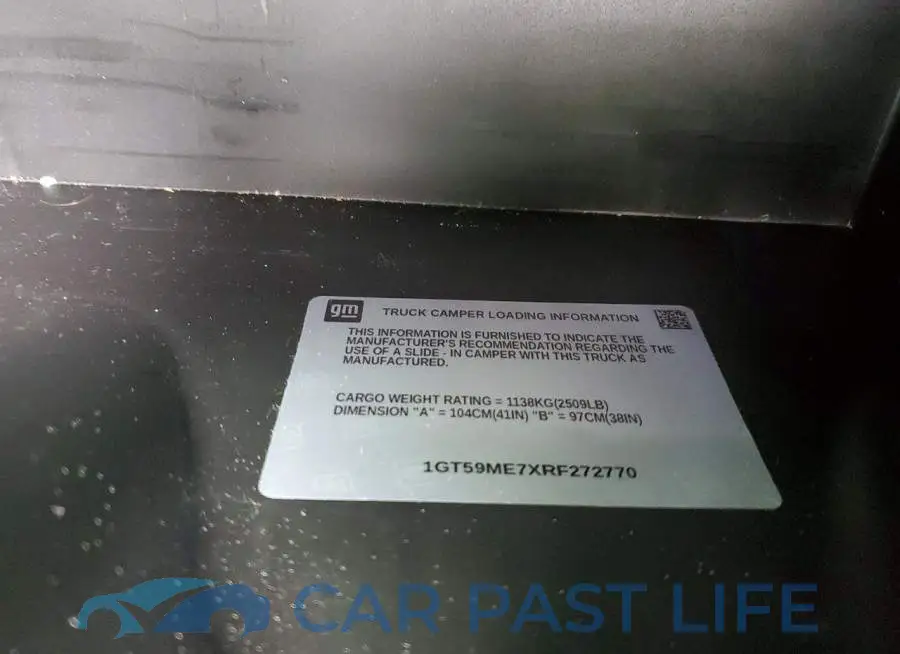 1GT59ME7XRF272770# 12